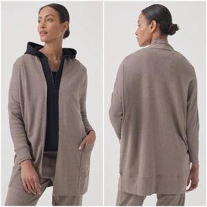 Pact Airplane Wrap Cardigan Sweater XL/XXL Organic Cotton Taupe